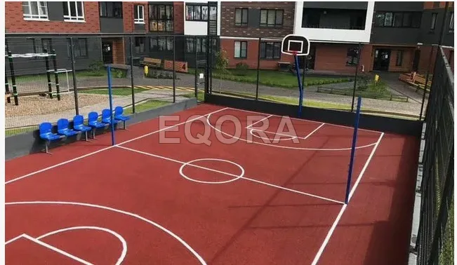 Бесшовное покрытие из резиновой крошки для баскетбольной площадки в Тобольске